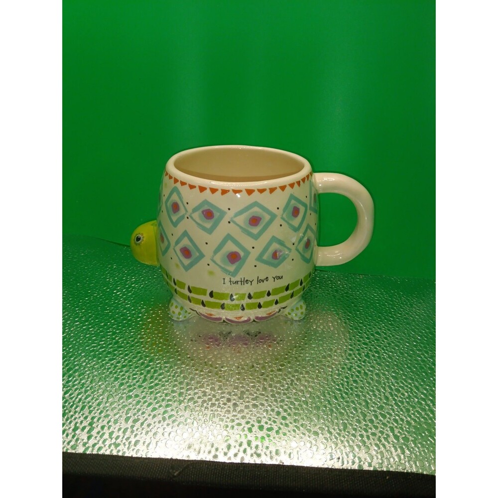 Turtle Mug Natural Life Novelty Tortoise Boho Pattern